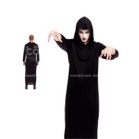 Festëën® Capa túnica negra con capucha niño y adulto  Tallas: 7-9, 10-12, S, M, L  Halloween, Carnaval, Vampiro - Festëën® - details 1