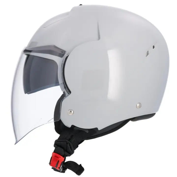CASCO JET MARCA SHIRO MODELO SH64 TOKIO MONOCOLOR ASPHALT  HOMOLOGADO UNISEX CON GAFAS DE SOL - 1