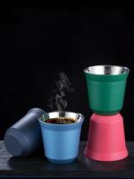 Taza De Café Expreso De Acero Inoxidable 80ML Set De Taza De Café Pequeña Con Capa Doble Y Aislamiento Para Leche Y Capsulas 304 - details 0