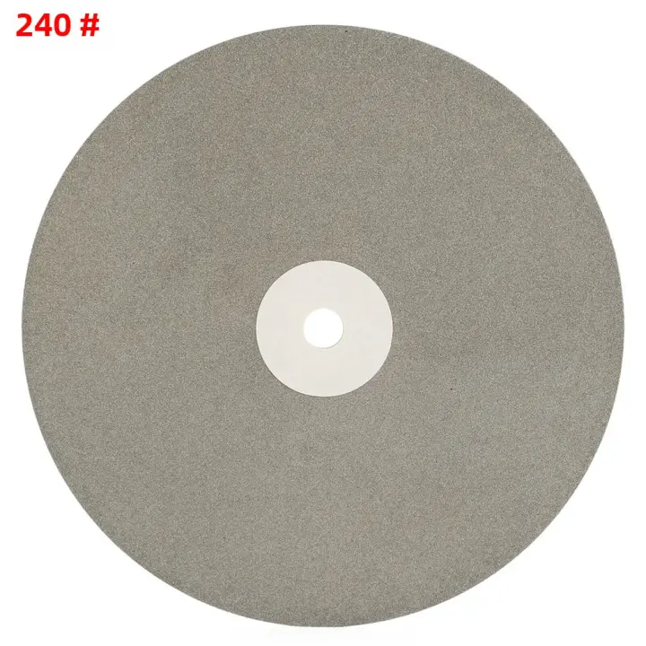 Disco De Lapeado Diamantado De 8 Pulgadas/200mm Grit 60-3000 Con Agujero De 1/2" Para Lapidario/Jewelry/Rock Abrazadera Abrasiva Para Joyería/Gemstone - 1