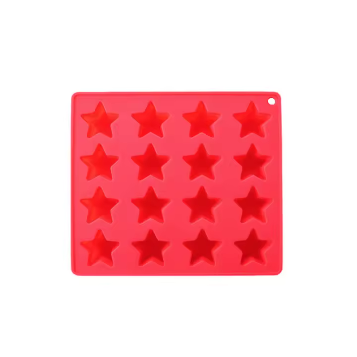 Molde De Silicona JCD Para Hielo Estrellado De 16 Cuadrículas Pentagrama Para Pastel Chocolate Helado Gelatina Galletas Herramientas De Hornear De La Cocina - 1