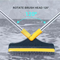 Cepillo De Piso Para Baño Con Mango Largo Limpieza De Azulejos Y Paredes Cepillo De Juntas Resistentes Al Aire Humido - details 2