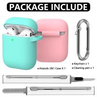 Estuche Protector De Silicona Suave Para Apple AirPod pro 1er/2da Generación Con Kit De Limpieza. Cubierta Para Auriculares. - details 1