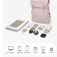 Mochila Elegante GOLF Para Mujer En Nylon Aesthetic Impermeable Antigolpe Con Compartment Para Portátil 15.6 Pulgadas Anti-Robo Para Viajes Y Uso Diario - details 16
