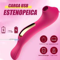 Vibrador Potente Para Mujeres Masajeador De Vagina Con Estimulación G-Spot Y Succión De Vácuo Juguetes Sexuales Para Masturbación 18+ Silicone - details 1