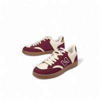 Zapatillas Sneakers para mujer con diseño N Zapatos casuales planos color negro rojo y beige yh39 - details 4