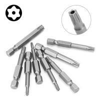 Juego De 8 Piezas De Destornilladores Magnéticos De Acero De Aleación Con Mango Hexagonal De 1/4' T8-T40 Cabeza Hollow Plum Blossom Multifuncional Para Soldadura Y Reparación - details 5