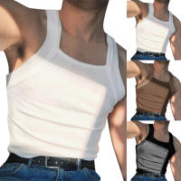 Nueva Moda Camiseta Deportiva Para Hombre Color Sólido Cuello Redondo Sin Mangas Para Gimnasio Ropa De Calle Casual Chaleco Fiesta Tallas S-5XL - details 2