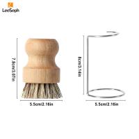 Cepillo De Palma Leeseph Para Limpieza De Platos Y Ollas De Hierro Fundido Con Porta Cepillo De Acero Inoxidable Cepillo De Madera Para Cocina Ecológico Y Duradero - details 0