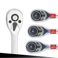 Llave De Eje Rápido Con 100 Dientes Para Lugares Estrechos Compatible Con 1/4" 3/8" O 1/2" De Desviación Material De Acero Cr-V Multifuncional - details 1