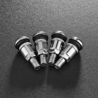 4Pcs Valvulas De Rueda Para Coche Y Motocicleta En Acero Inoxidable Con Cubiertas Antipolvo Para Neumáticos - details 0