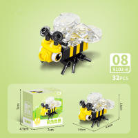 Bloques De Construcción De Animales Del Mundo Insecto Scorpion Mantis Hormiga Araña Pájaro Marino Regalo Para Niños Adornos De Escritorio Bloques Pequeños Compatible Con Lego ABS Sin Batería - details 32