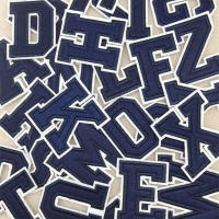 26pcs Parches Bordados De Letras Azules Navy A-Z Para DIY Sastre Para Ropa Bolsos Sombreros Decoración Paquete De 1 Pieza - details 3