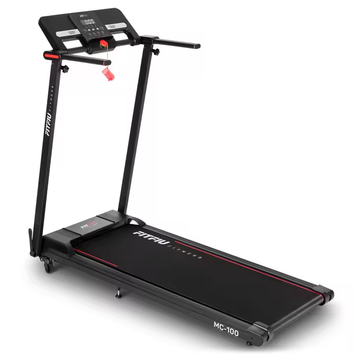 FITFIU Fitness MC-100 - Cinta de Correr Plegable, 2 Inclinaciones, Pantalla Interactiva, Bluetooth Speaker, 12 Programas, Peso máx.120kg, y Conectividad con App KINOMAP, para el Hogar/ Oficina - 1