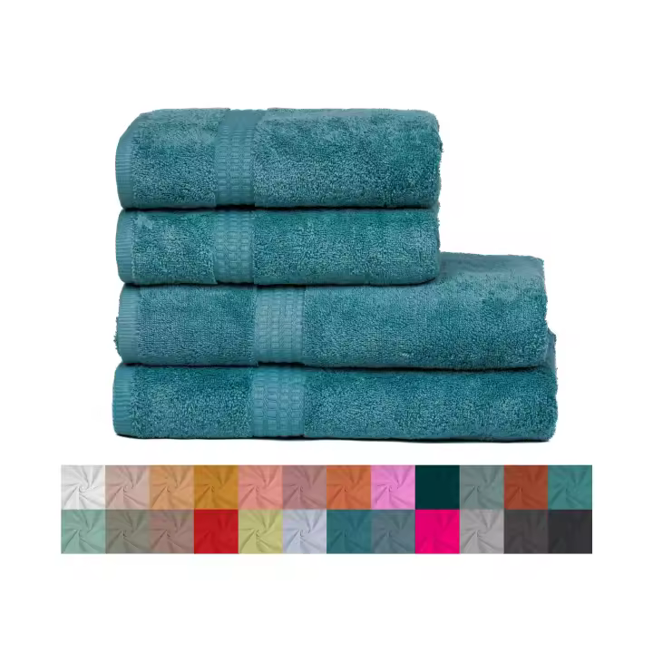 TRAMAS+ Juego de 6 Toallas Premium 700gr, 4 Toallas de Mano 50x100 cm y 2 Toallas de baño de 70x140cm, 100% Algodón, Secado Rápido y Absorbente - 1