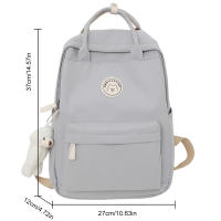 Mochila Grande Impermeable Para Mujer Con Gran Capacidad Estilo Trendy Para Estudio Y Viaje Con Bolsillo Para Portátil - details 7