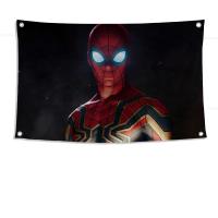Bandera De Spiderman De Marvel 1pc MINISO Poliéster Para Exterior Decoración De Habitación Estilo Aesthetic Con Cuatro Agujeros - details 5