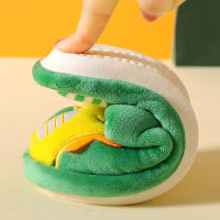 Alfombrillas De Invierno Para Niños Con Diseño De Dinosaurio Antideslizantes Y Cómodas Zapatillas De Algodón Para Interior Unisex Tallas Para Edades 1-12 Años - details 5