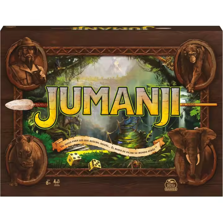 Spin Master Games - Jumanji Juego de Mesa en Español para 2-4 Jugadores, Infantil y Adultos (Spin Master 6065098) Niños 8 años - 1