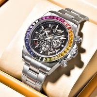 Reloj Mecánico PAGANI DESIGN 40mm Esqueleto Acero Inoxidable Impermeable Para Hombres Cristal De Zafiro Lujo Pulsera De Moda Y Casual - details 9