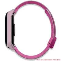Ociodual Correa Metálica Compatible con Xiaomi Mi Smart Band 5 6 Doble Rosa Pulsera de Recambio Repuesto Acero Inox Brazalete - details 2