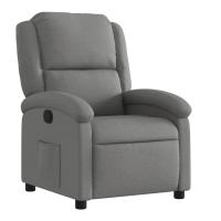 vidaXL Sillón reclinable de tela Gris claro, Gris oscuro, Negro Sillon Dormitorio Sillon Comodos Silla Relax Sillón Sofá - details 0