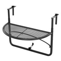 Outsunny Mesa Colgante de Balcón Semicircular 60x45x50 cm Ajustable en Altura Simple y Conveniente para Barandilla de Balcón Terraza Patio - details 0