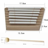 Campanas De Viento De Madera Para Mesa 1/3/7 Tonos Juguete Educativo Musical Para Niños Instrumento De Percusión Con Martillo Metal Plateado - details 20