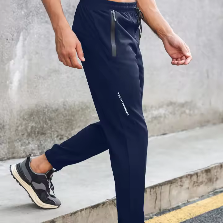 Pantalones De Sudor Para Hombre Ligeros Y Transpirables Para Fitness Ciclismo Outdoor Natación Correr Pantalones Elásticos Para Deporte - 1