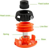 HURI Bobina de rosca para cabezal de cortacésped McCulloch, Partner, Husqvarna P25 (M10 x 1,25 li) - details 0