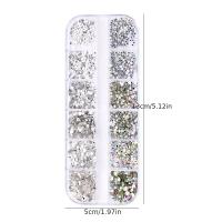 Kit De Rhinestones Para Uñas 3D Planos Y Laminados AB Y Transparentes De Vidrio Accesorios Para Manicura DIY Adornos De Uñas - details 7
