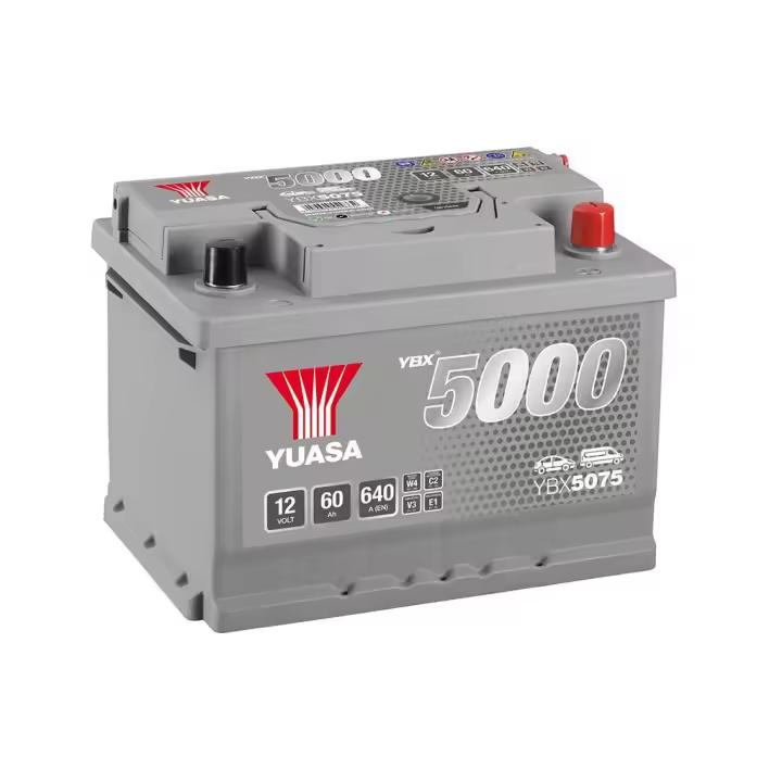 Batería Yuasa coche YBX5075 - 12V 60Ah EN 640A  36 meses de garantía - 1
