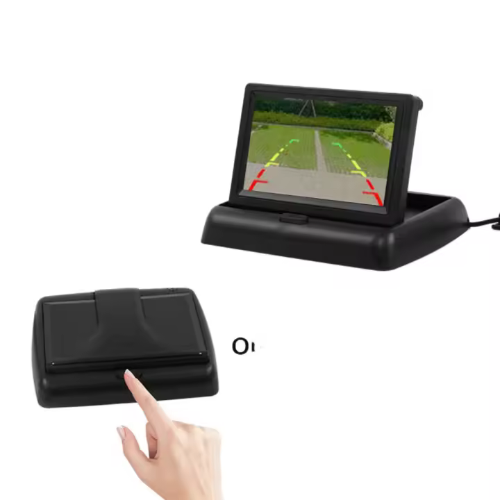 Pantalla De Monitor Para Coche Plegable TFT LCD Color 4.3 Pulgadas Espejo HD Para Cámara Trasera De Retrovisores - 1