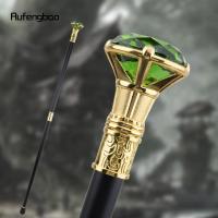 Bastón De Moda Verde Diamante Dorado 93cm Elegante Decorativo Para Cosplay Manija De Cabeza De Diamante Tipo Gentleman - details 0