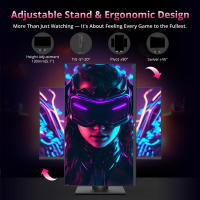 KTC Monitor 4K UHD(3840x2160) 144Hz, Monitor de 27 pulgadas Fast IPS Pane 160Hz 1ms GTG, HDR400 132% sRGB, HDMI2.1/DP1.4, G-Sync, AMD FreeSync Premium, Montaje VESA, Soporte de Altura/Inclinación/Giro/Pivote, H27P22S - details 11