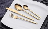 Besteck Set 12 Personen, Besteck 48-teilig Aus Hochwertigem Edelstahl Spiegelpoliertes Design Golden - details 3
