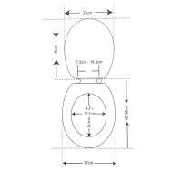 Tapa del Inodoro Wc Pp Con Caida Amortiguada Y Facil De Quitar - Blanco, Asiento de inodoro tapa para WC ,Tapa para Asiento de WC TENDANCE - details 10
