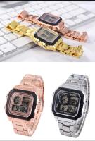 Reloj Deportivo De Lujo Para Hombre YIKAZE Con Correa De Acero Inoxidable Resistente Al Agua Y Luz LED Mostrador Digital Estilo Militar - details 6