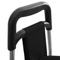 Carro de compras vidaXL con ruedas Negro 35 L - details 3