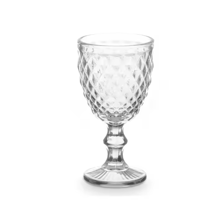 Arte Regal Set de 6 copas diamante transparente 220 ml - 1