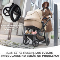 Kinderkraft - Carrito bebe NEWLY 4 en 1 con Mink Pro I-Size, Sistema de viaje, Carrito, Silla De Paseo, Silla coche, Base Isofix, Ligera, Cochecito 3 Piezas, Plegable, desde el nacimiento hasta 22 kg - details 3