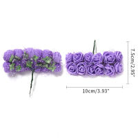144Pcs Mini Rosas Artificiales 7.5cm Esponja Flores Falsas Para Decoración De Boda Decoración De Hogar Regalos DIY Accesorios - details 6