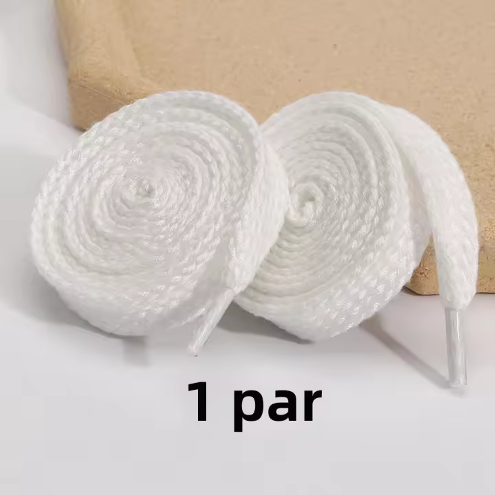 Alpargatas Planas Blancas De Hilo Tejido 1/2 Pares Lástima Para Zapatillas 15mm Ancho Reemplazo Para Lástimas Deportivas - 1
