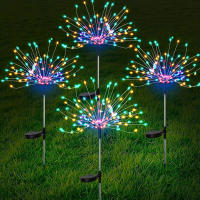 Luz De Fuego Solar Con Dandelion 90/120/150/200 LED Para Jardín Paisaje Jardín Navidad Decoración DIY Luz De Humo Moderna IP65 - details 0