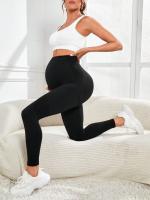 Leggings De Maternidad Para Mujer Con Apoyo En La Barriga Para Ejercicio Y Yoga Talla Grande Terciopelo Suave Y Elástico - details 0
