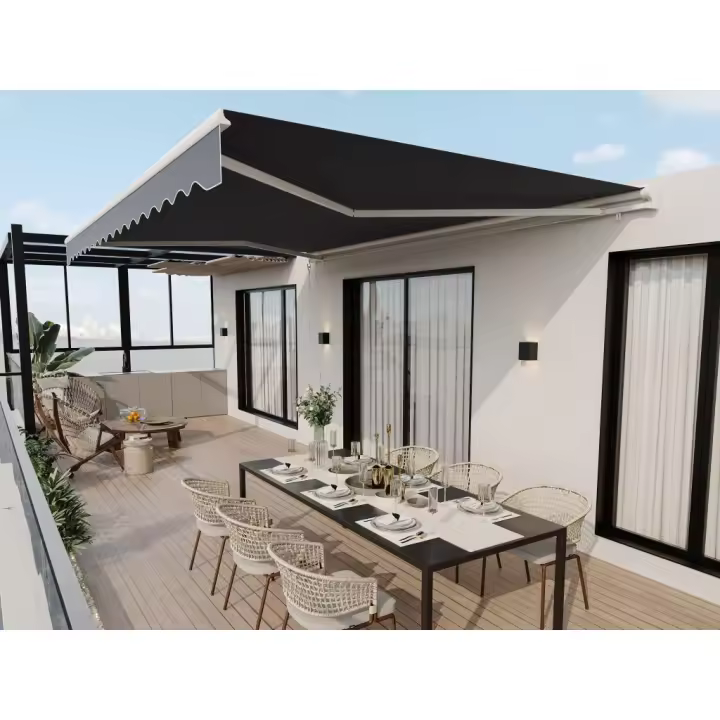 Vente-unique - Toldo motorizado con cofre 4 x 3 m antracita - COFANA - 1