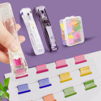 Dispensador De Clips De Papel Portátil Mini Estuche De Papel Con Recargables Y Mini Estornudador De Plástico Para Oficina - details 6