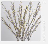 Vine Artificial De Espinas 88CM Para Decoración De Sala De Estar Hotel Casa Muerta Planta De Silicona En Café Naranja Verde Ligero Verde - details 18
