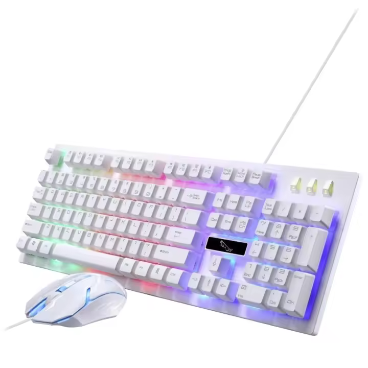DAM. Pack gaming G20 de teclado y ratón con luces RGB. Ratón 1600dpi. 45x3x14cm. - 1