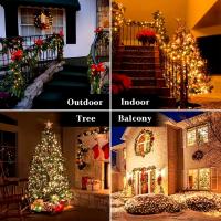 Guirnaldas de Luces LED Solar para Navidad de cable Verde - 8 funciones; Ideal para decorar árboles tanto en interiores como exteriores - Kmt Style - details 4